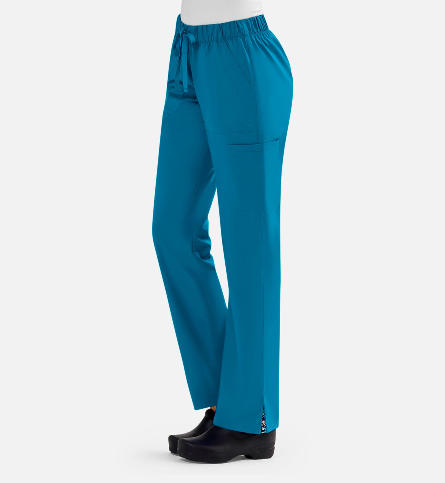 Blossom Signature 8100 Ladies Full Waist Band Cargo Pants Teal Blue