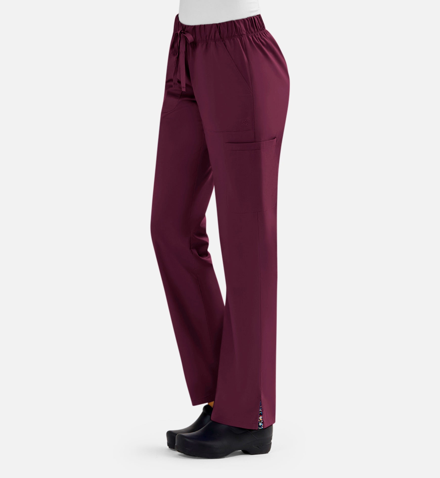 Blossom Signature 8100 Ladies Full Waist Band Cargo Pants Wine