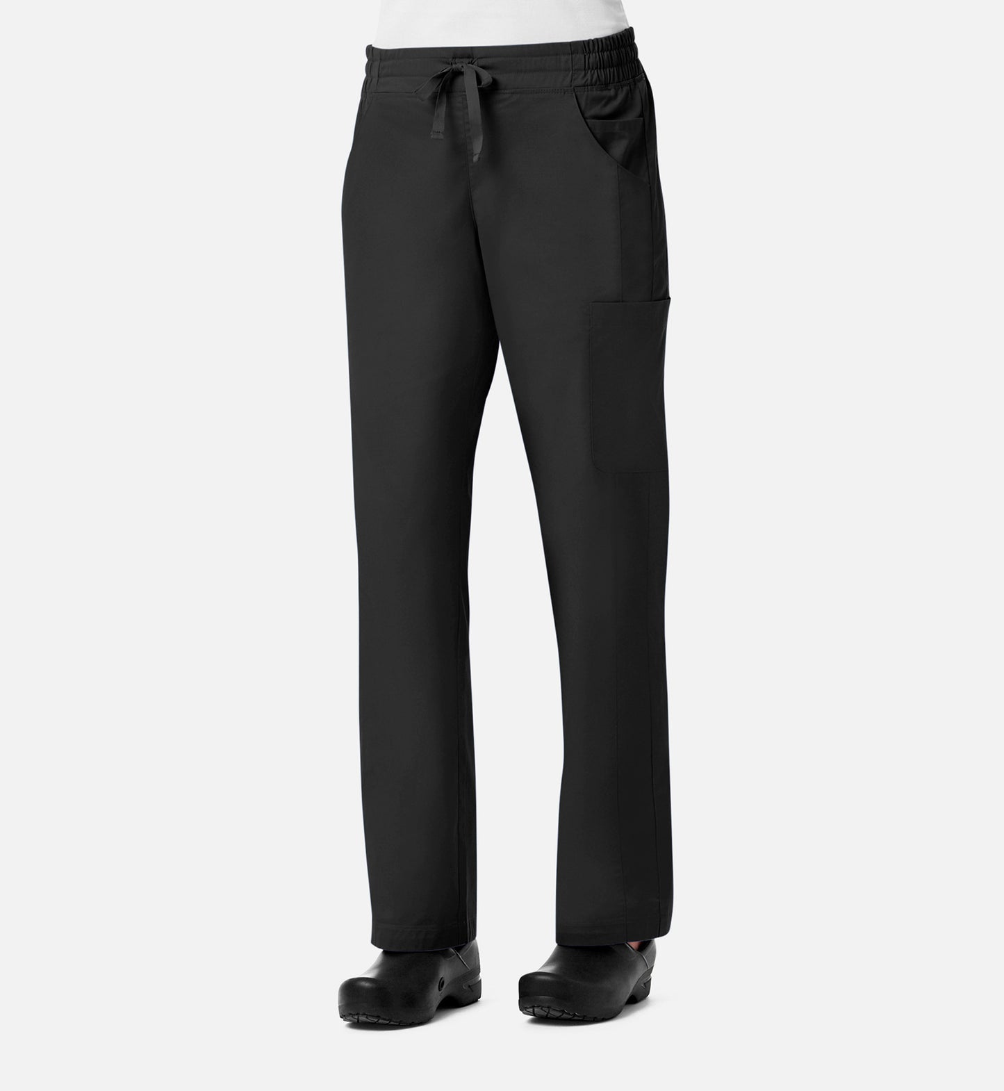 Blossom Signature 8102 Ladies Mesh Pocket 3-Quaters Elastic Band Pants Black