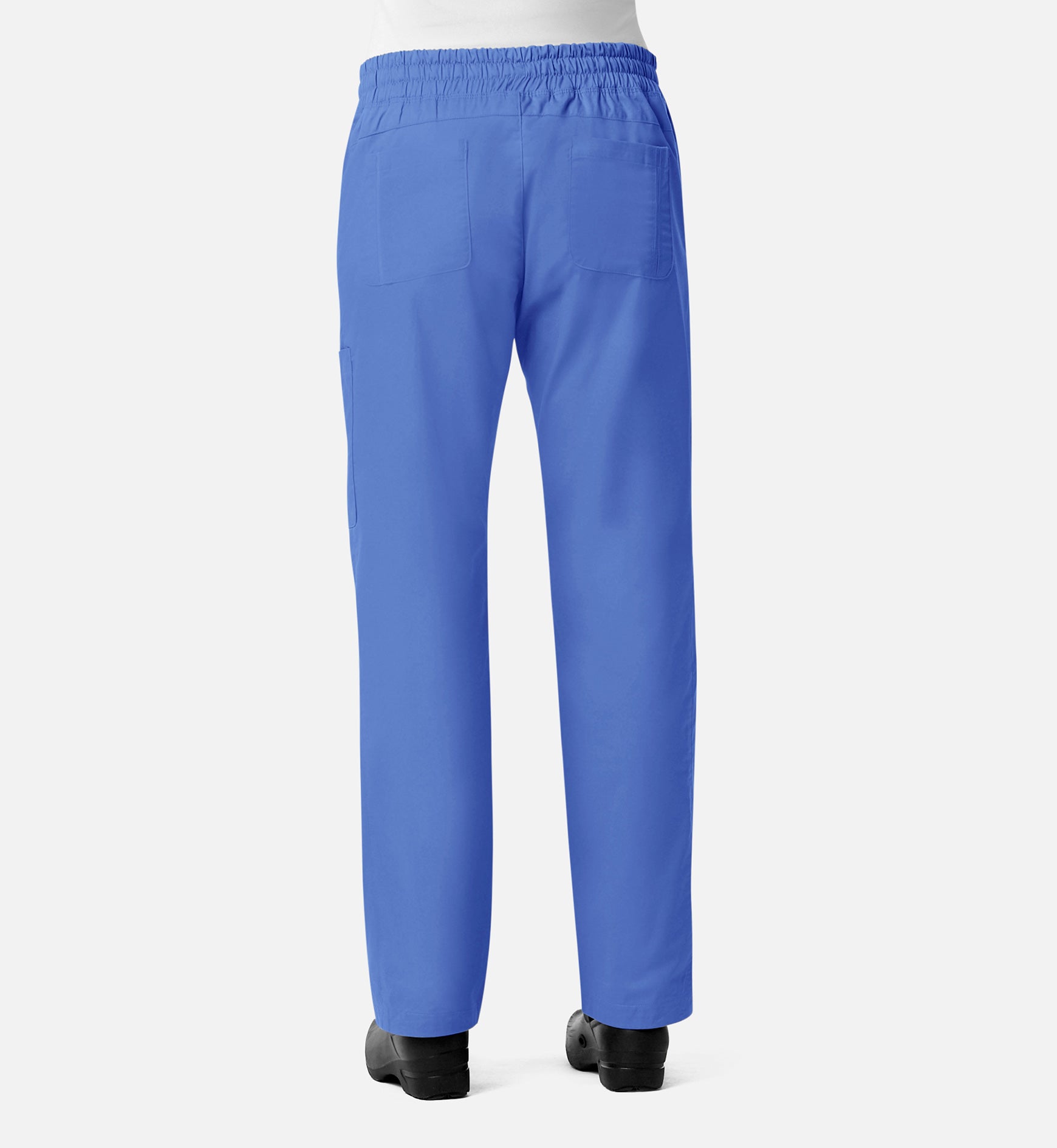 Blossom Signature 8102 Ladies Mesh Pocket 3-Quaters Elastic Band Pants Ceil Blue