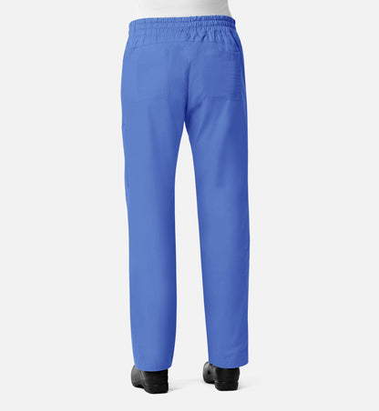 Blossom Signature 8102 Ladies Mesh Pocket 3-Quaters Elastic Band Pants Ceil Blue