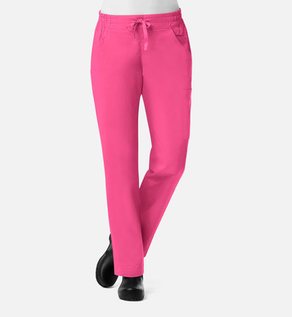 Blossom Signature 8102 Ladies Mesh Pocket 3-Quaters Elastic Band Pants Candy Pink