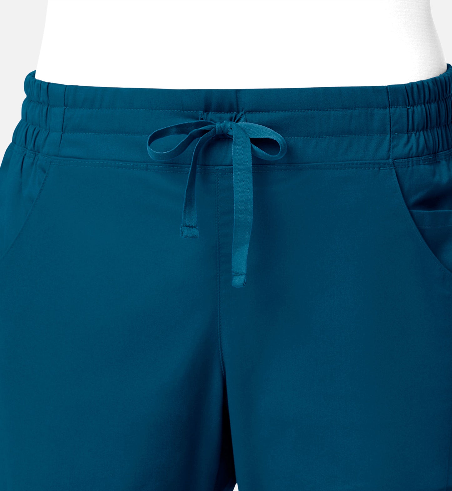 Blossom Signature 8102 Ladies Mesh Pocket 3-Quaters Elastic Band Pants Caribbean Blue