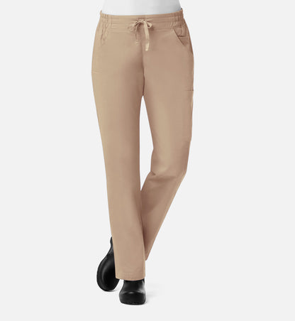 Blossom Signature 8102 Ladies Mesh Pocket 3-Quaters Elastic Band Pants Khaki