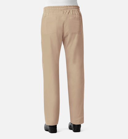 Blossom Signature 8102 Ladies Mesh Pocket 3-Quaters Elastic Band Pants Khaki