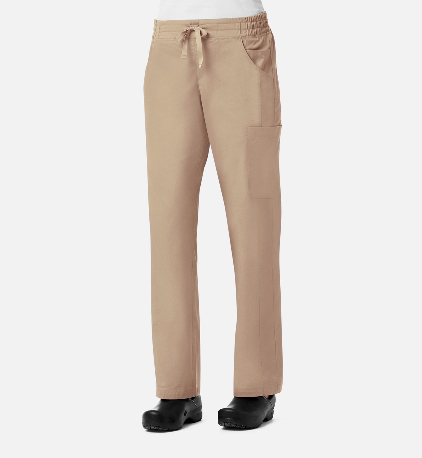 Blossom Signature 8102 Ladies Mesh Pocket 3-Quaters Elastic Band Pants Khaki