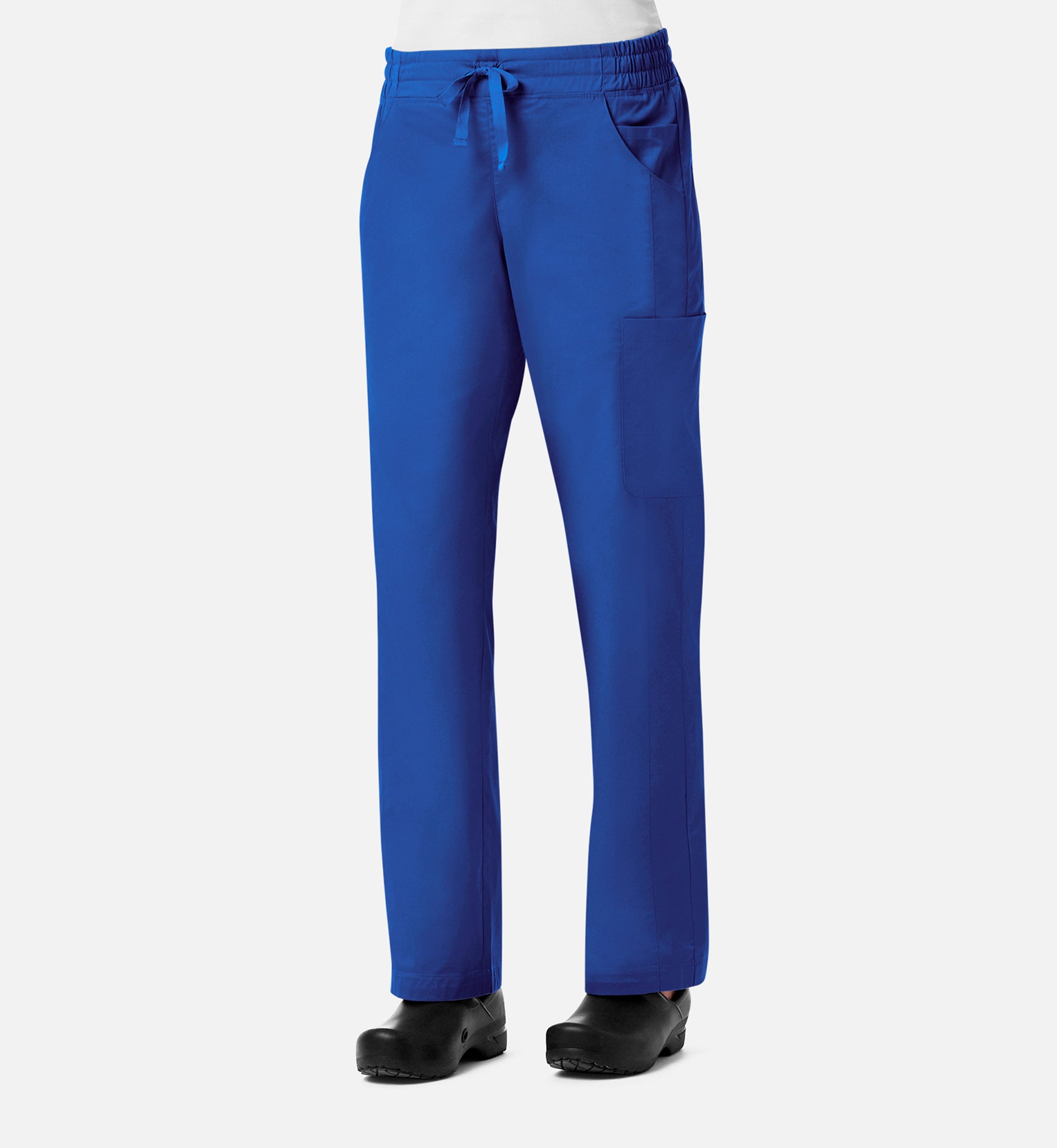 Blossom Signature 8102 Ladies Mesh Pocket 3-Quaters Elastic Band Pants Royal Blue
