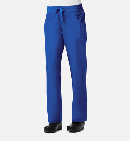 Blossom Signature 8102 Ladies Mesh Pocket 3-Quaters Elastic Band Pants Royal Blue