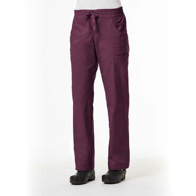 Blossom Signature 8102 Ladies Mesh Pocket 3-Quaters Elastic Band Pant Wine