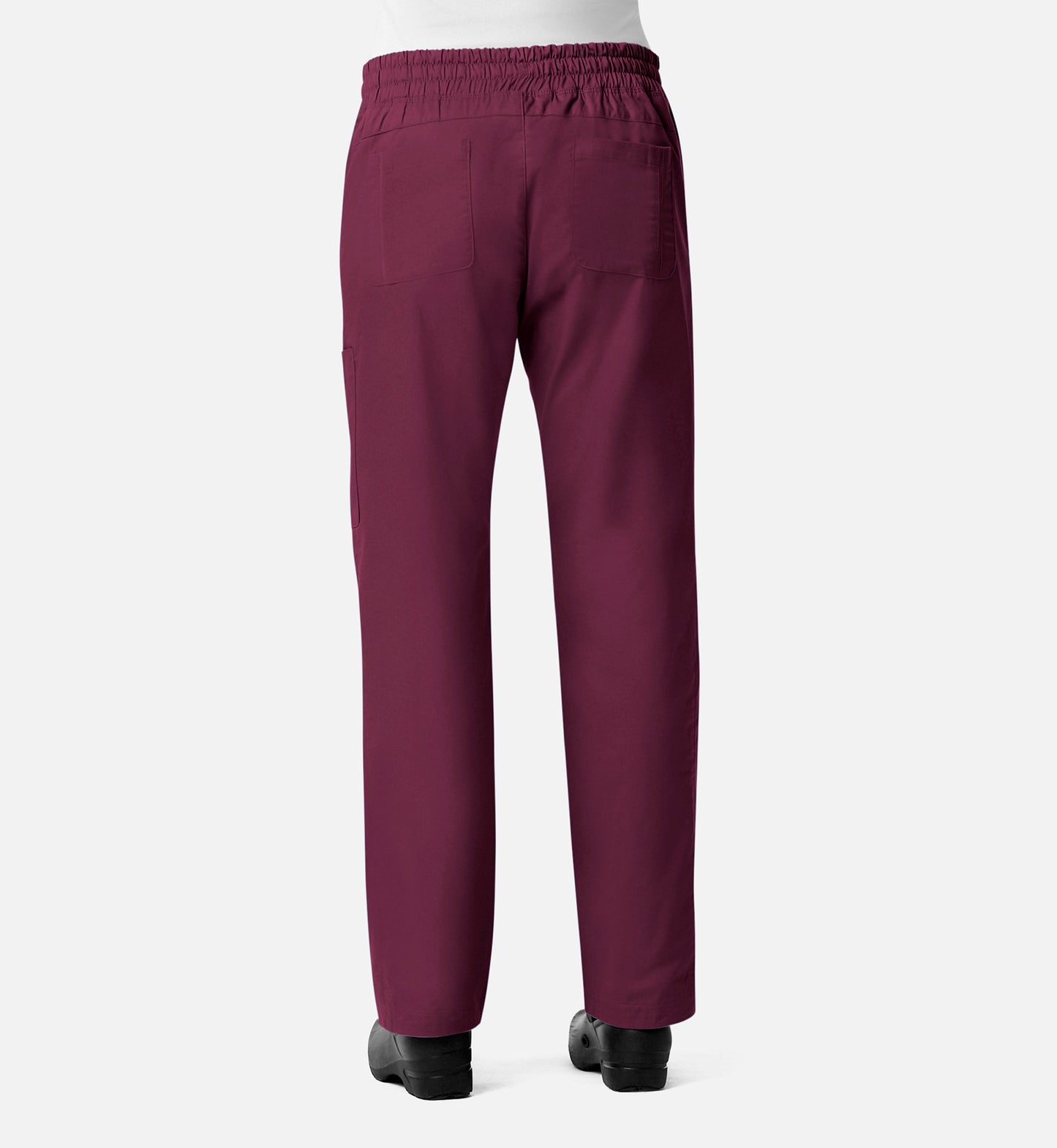 Blossom Signature 8102 Ladies Mesh Pocket 3-Quaters Elastic Band Pants Wine