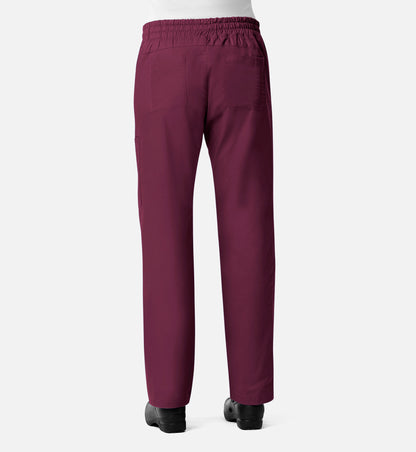 Blossom Signature 8102 Ladies Mesh Pocket 3-Quaters Elastic Band Pants Wine