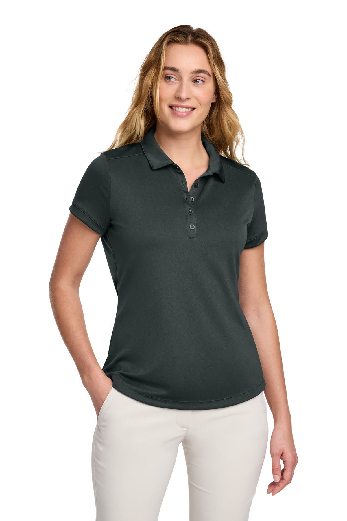Nike Women's Dri-FIT Players Modern Fit Polo 811807 Anthracite