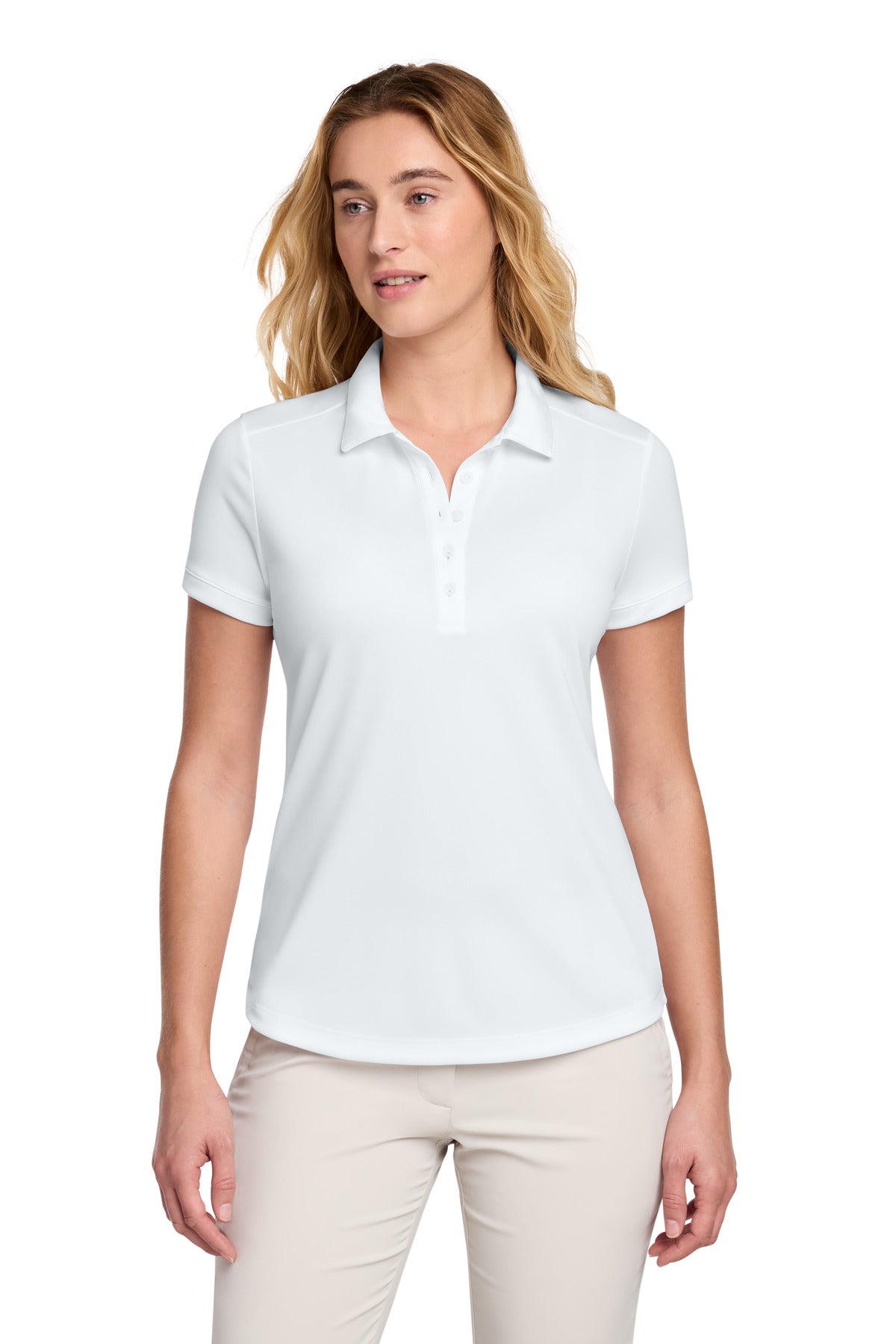 Nike Women's Dri-FIT Players Modern Fit Polo 811807 White