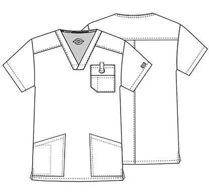 EDS Signature 81906 Men's V-Neck Scrub Top Wine