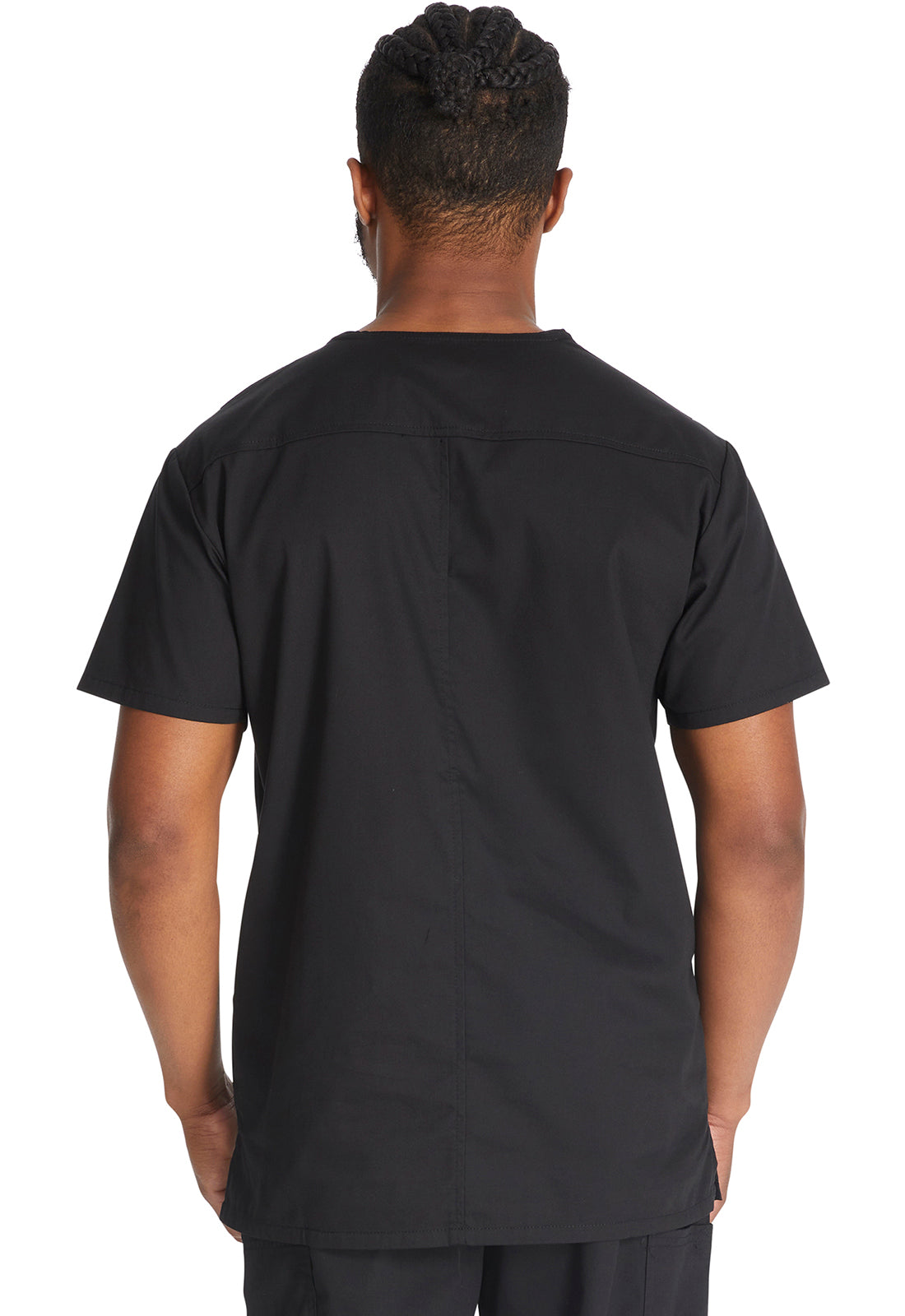 EDS Signature 81906 Men's V-Neck Top Black Model Image Back | Dickies