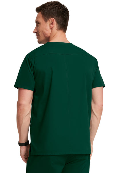 EDS Signature 81906 Men's V-Neck Top Hunter Green Model Image Back | Dickies