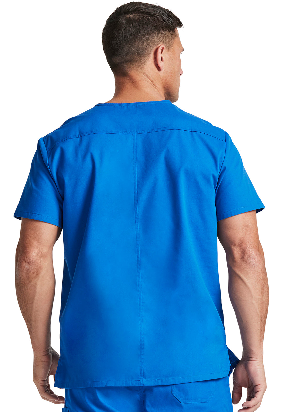 EDS Signature 81906 Men's V-Neck Top Royal Model Image Back | Dickies