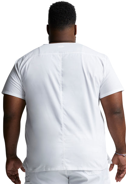 EDS Signature 81906 Men's V-Neck Top White Model Image Back | Dickies