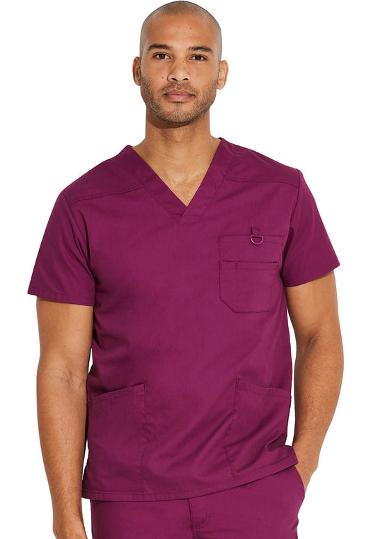 EDS Signature 81906 Men's V-Neck Top Wine Model Image Front | Dickies