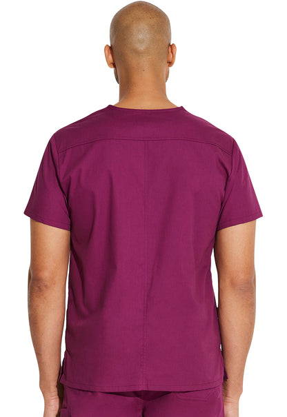 EDS Signature 81906 Men's V-Neck Top Wine Model Image Back | Dickies