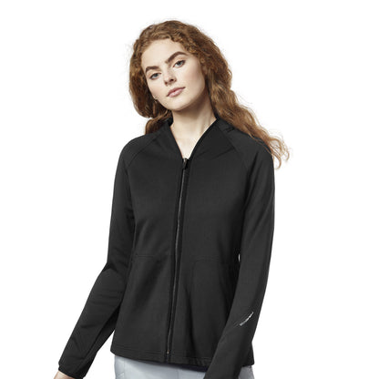 Layers 8209 Fleece Full Zip Jacket Black Model Image Front | Wink