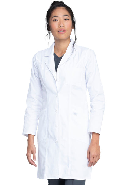 Prof. Whites 82401 37" Lab Coat White Model Image Front | Dickies