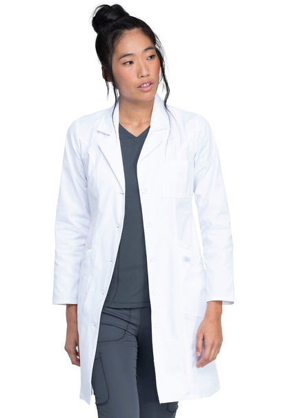 Prof. Whites 82401 37" Lab Coat White Model Image Right Side | Dickies