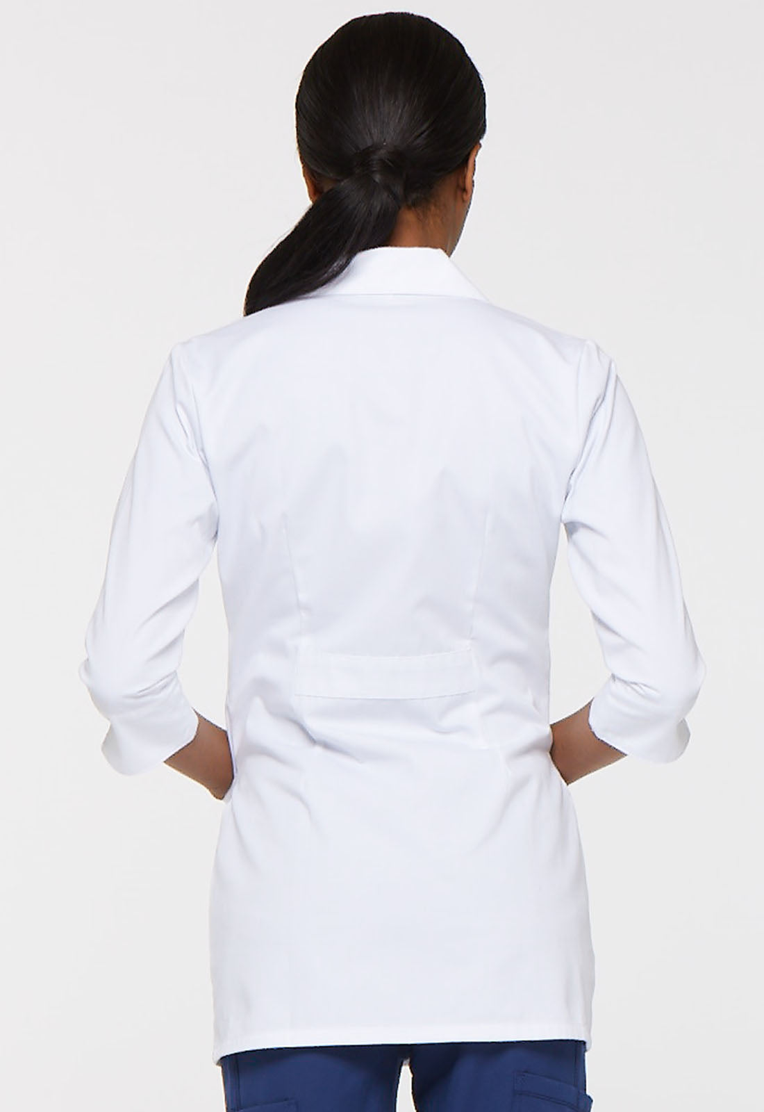 Prof. Whites 82402 30" Consultation Lab Coat White Model Image Back | Dickies