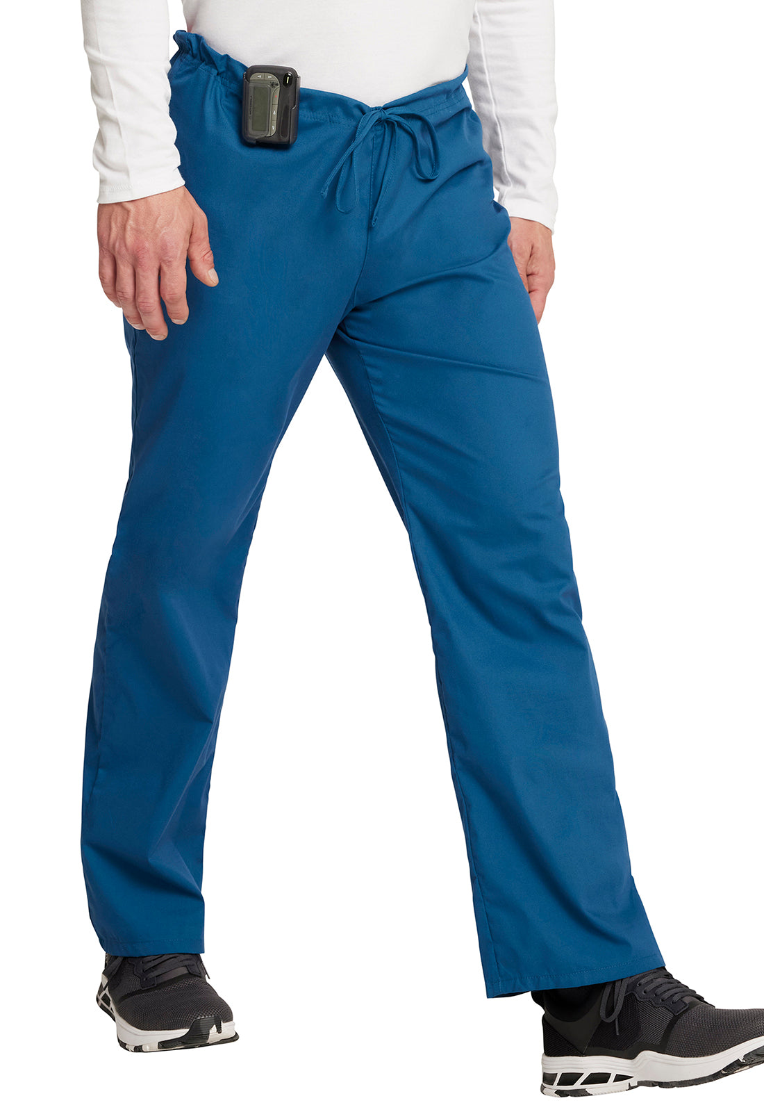 EDS Signature 83006 Unisex Drawstring Pants Caribbean Blue Model Image Left Side | Dickies