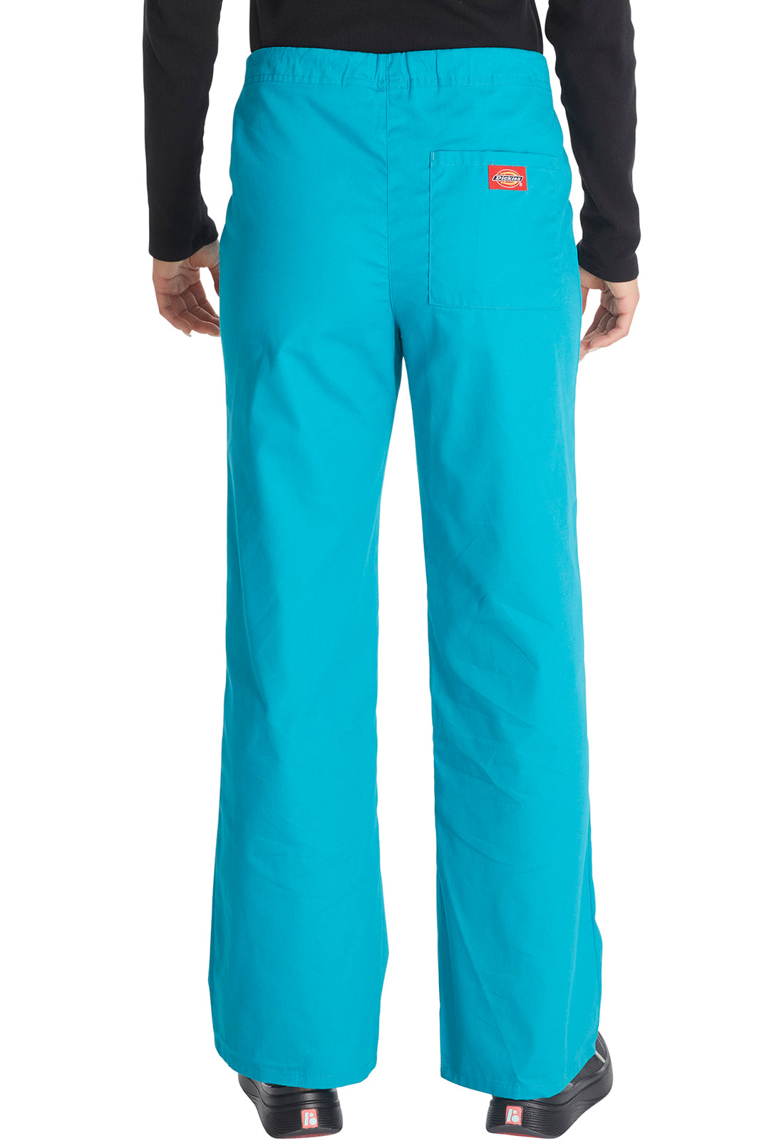 EDS Signature 83006 Unisex Drawstring Pants Teal Blue Model Image Back | Dickies