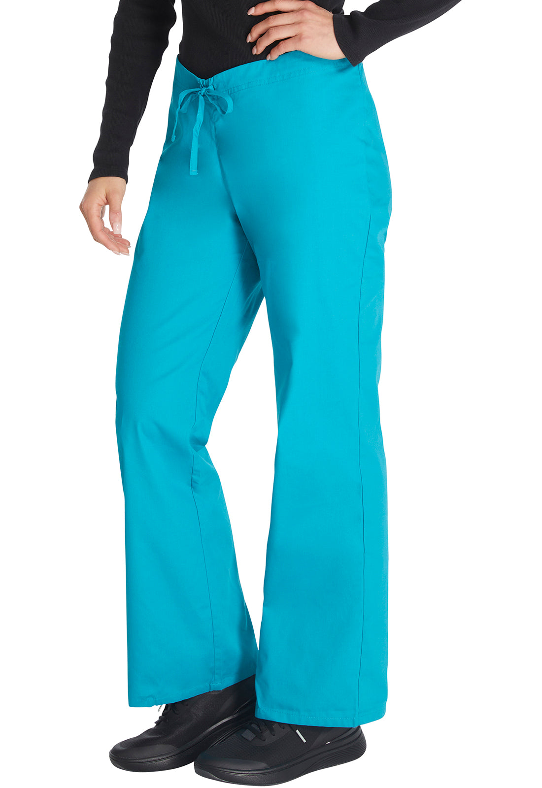 EDS Signature 83006 Unisex Drawstring Pants Teal Blue Model Image Right Side | Dickies