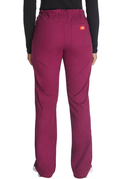 EDS Signature 83006 Unisex Drawstring Pants Wine Model Image Back | Dickies