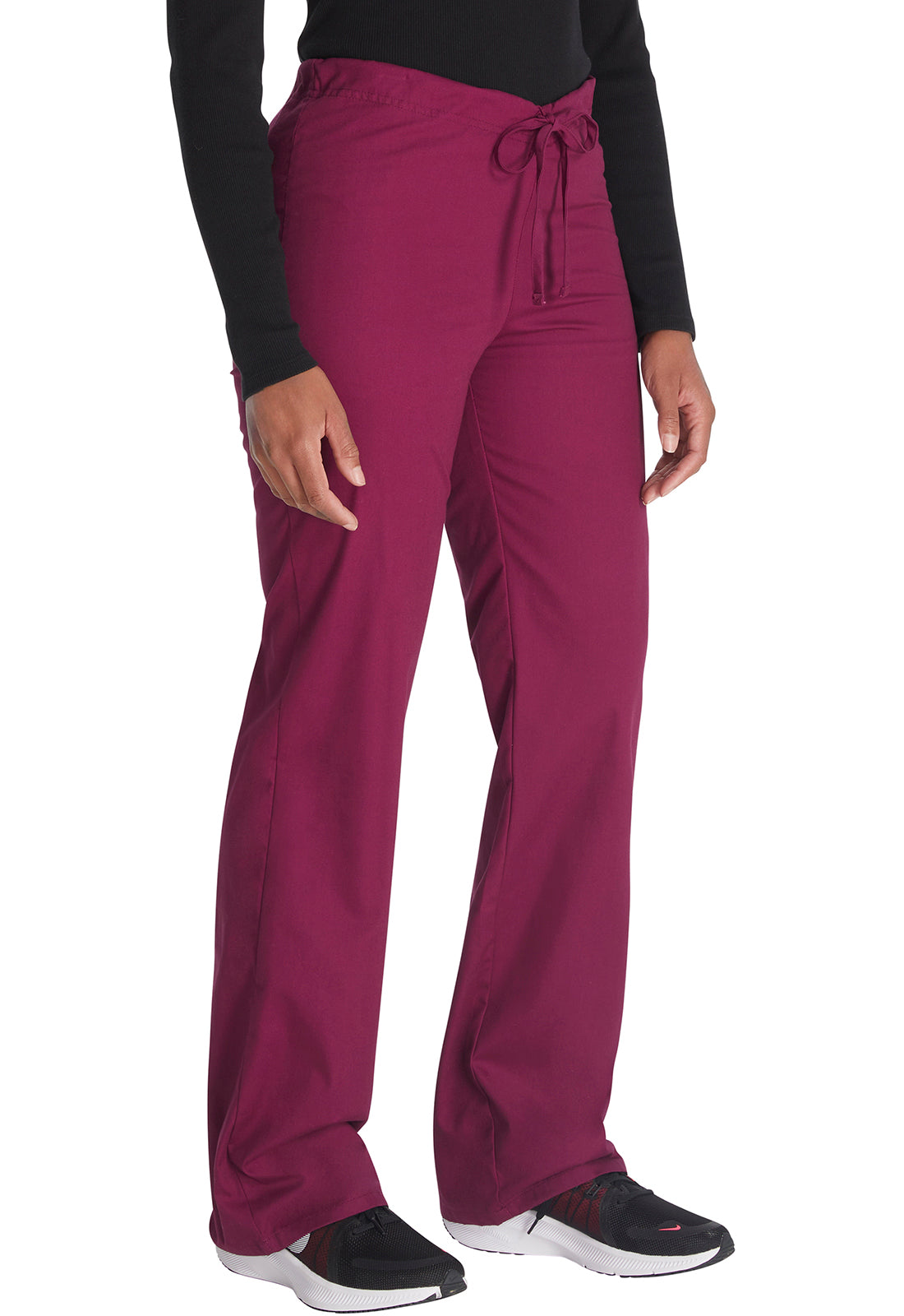 EDS Signature 83006 Unisex Drawstring Pants Wine Model Image Left Side | Dickies