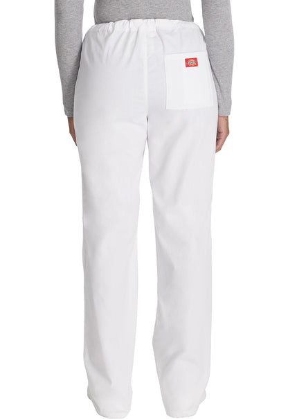 EDS Signature 83006 Unisex Unisex Drawstring Scrub Pants White