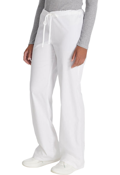 EDS Signature 83006 Unisex Unisex Drawstring Scrub Pants White