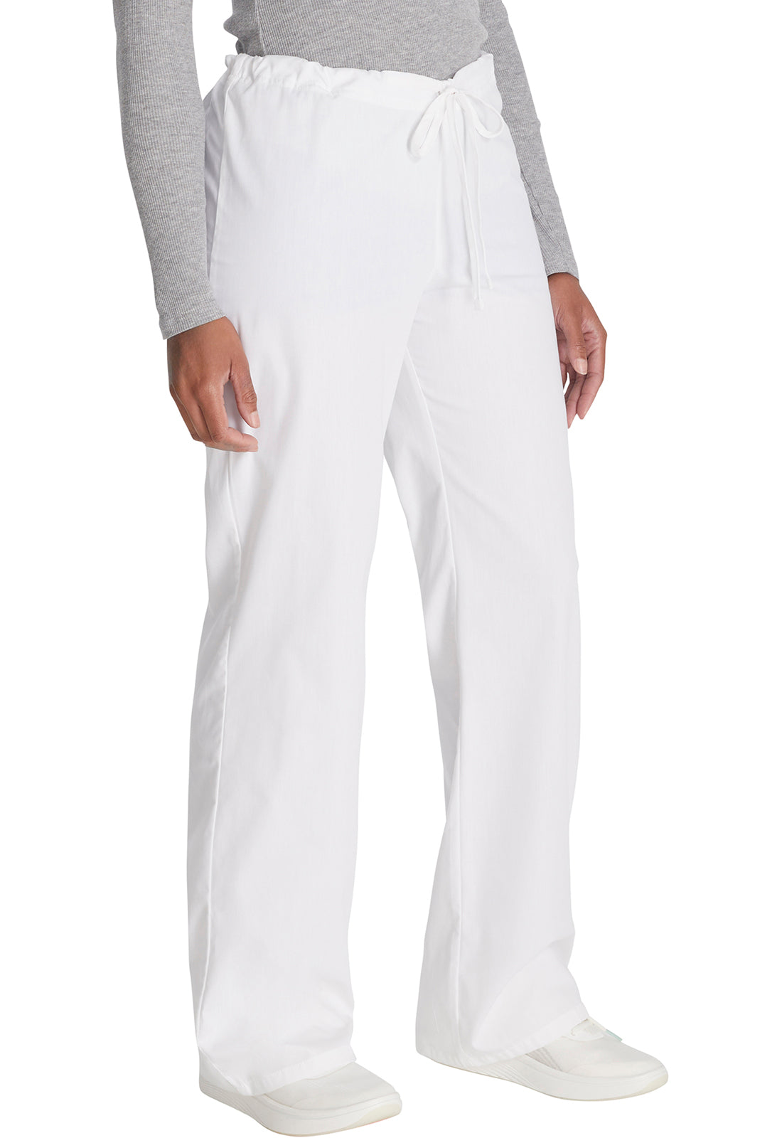 EDS Signature 83006 Unisex Unisex Drawstring Scrub Pants White