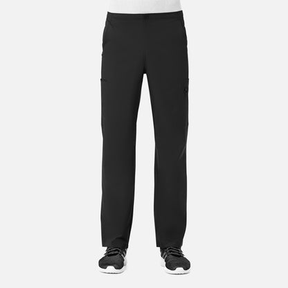 EON 8308 Men Half Elastic Fly Front 8-Pocket Cargo Pant Black