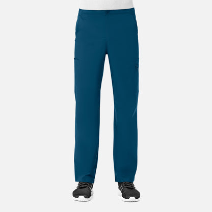 EON 8308 Men Half Elastic Fly Front 8-Pocket Cargo Pant Caribbean Blue