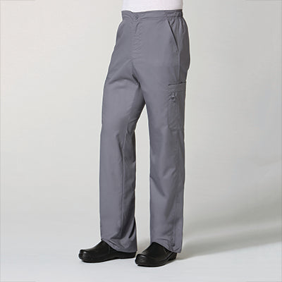 EON 8308 Men Half Elastic Fly Front 8-Pocket Cargo Pant Pewter