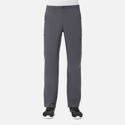 EON 8308 Men Half Elastic Fly Front 8-Pocket Cargo Pant Pewter