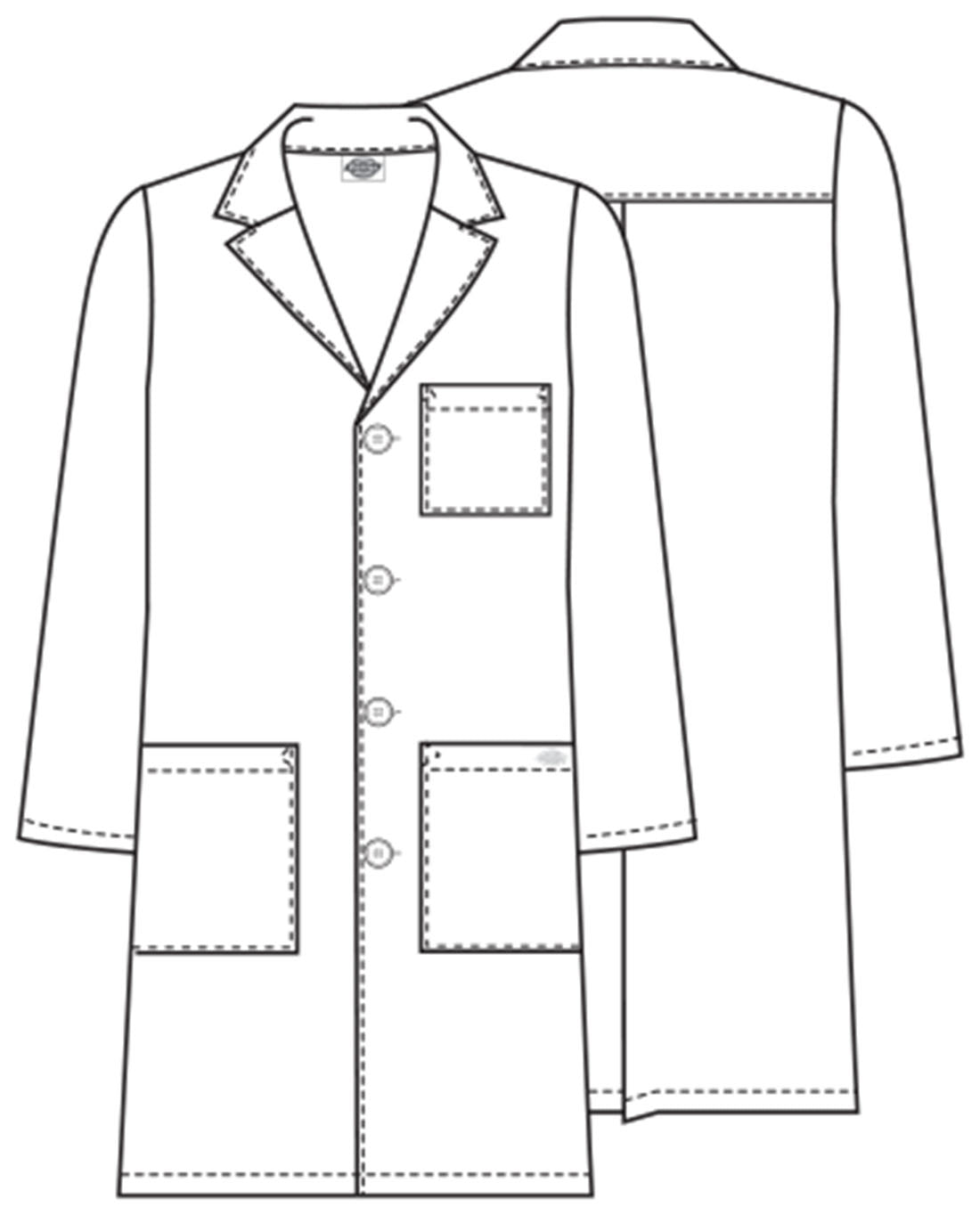 EDS Professional Whites 83403 Unisex 40" Unisex Lab Coat White