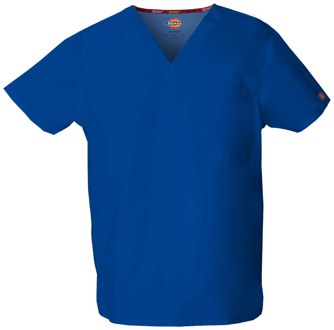 EDS Signature 83706 Unisex Tuckable V-Neck Top Galaxy Blue Model Image Front | Dickies