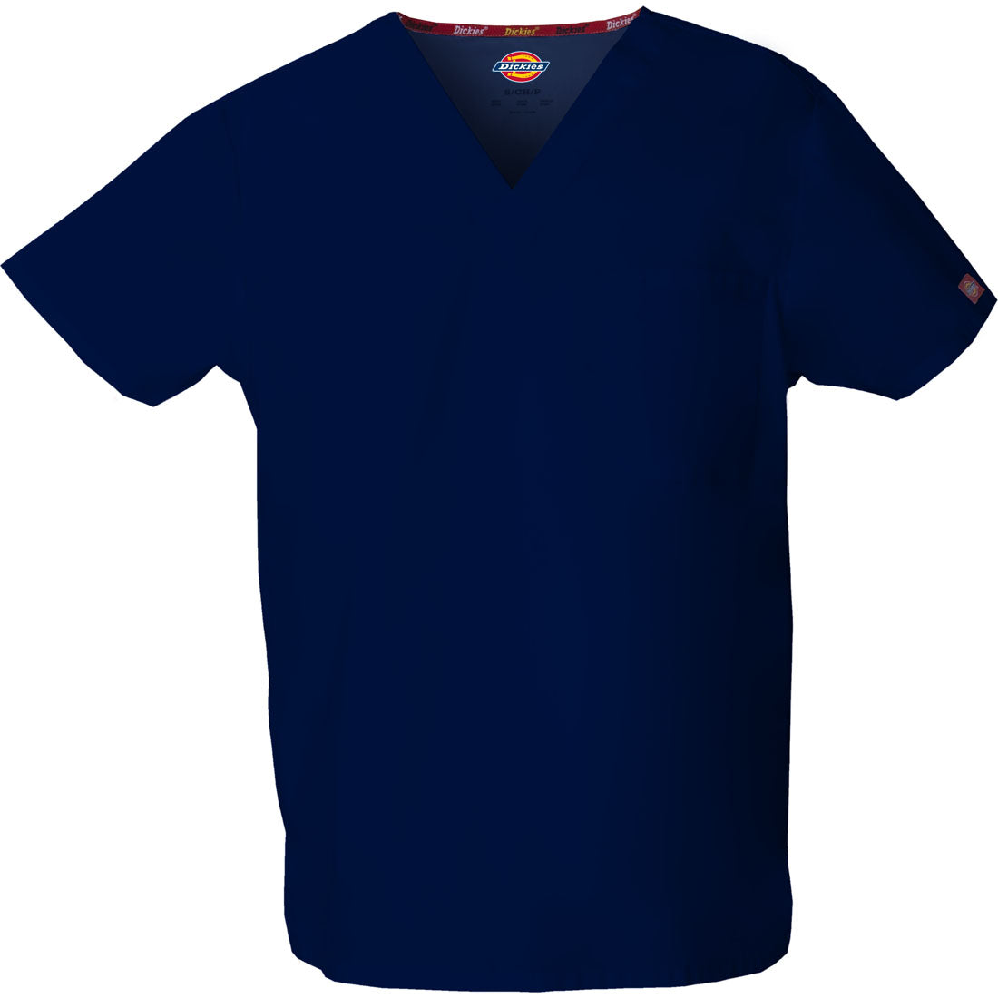 EDS Signature 83706 Unisex Tuckable V-Neck Top Navy Model Image Front | Dickies