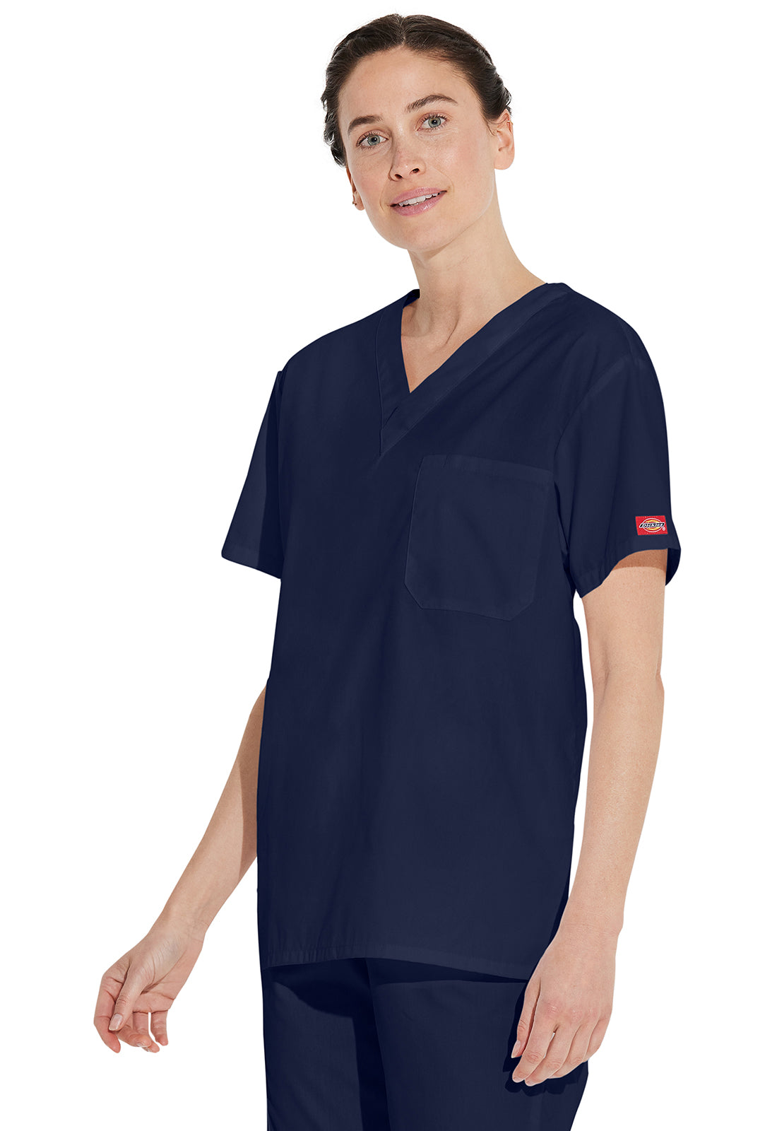 EDS Signature 83706 Unisex Unisex Tuckable V-Neck Scrub Top Navy