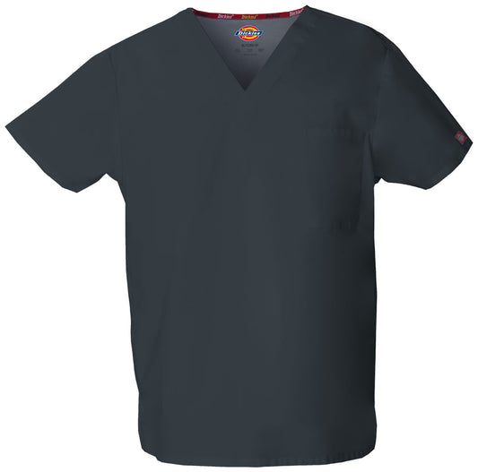 EDS Signature 83706 Unisex Tuckable V-Neck Top Pewter Model Image Front | Dickies