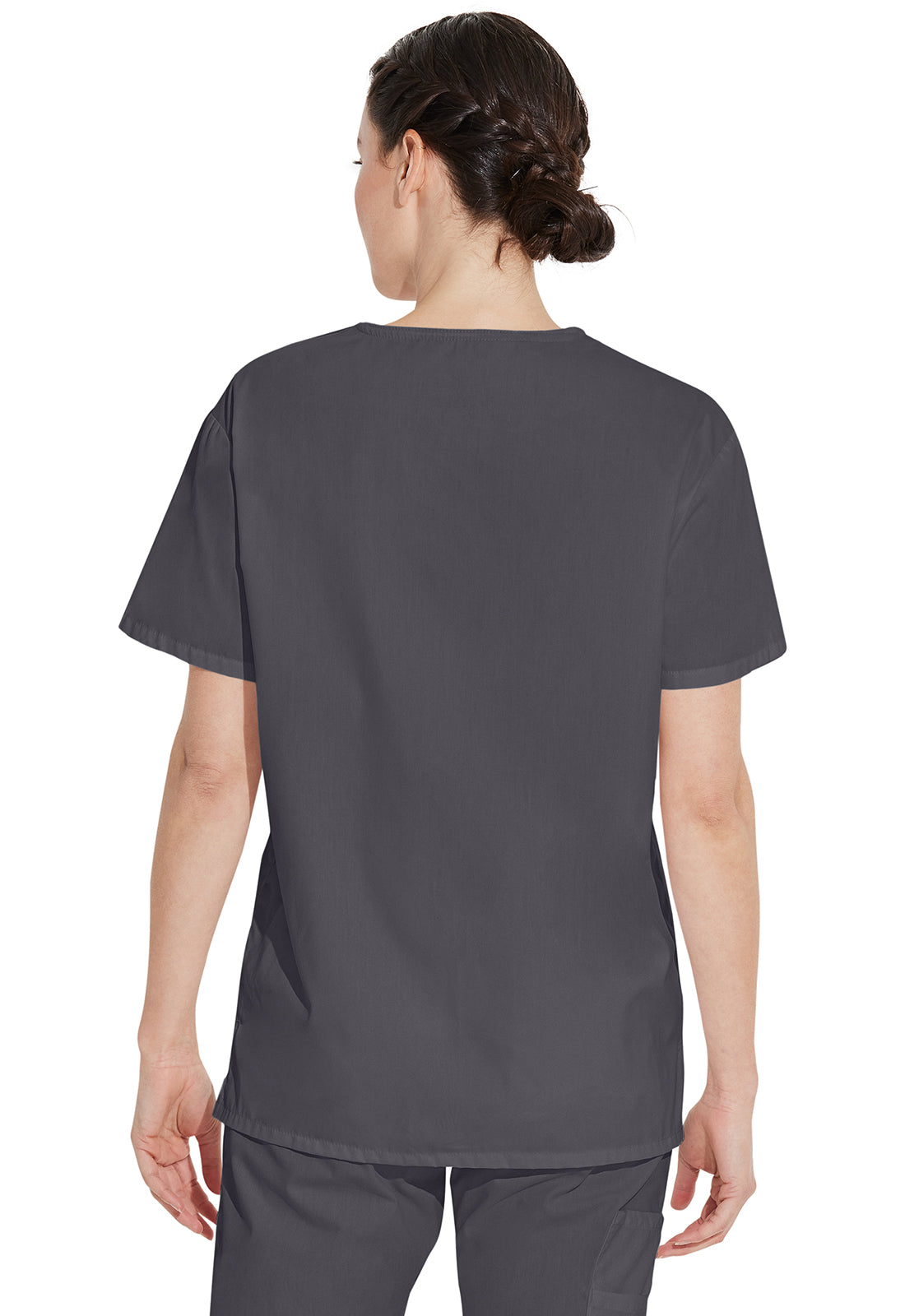 EDS Signature 83706 Unisex Unisex Tuckable V-Neck Scrub Top Pewter