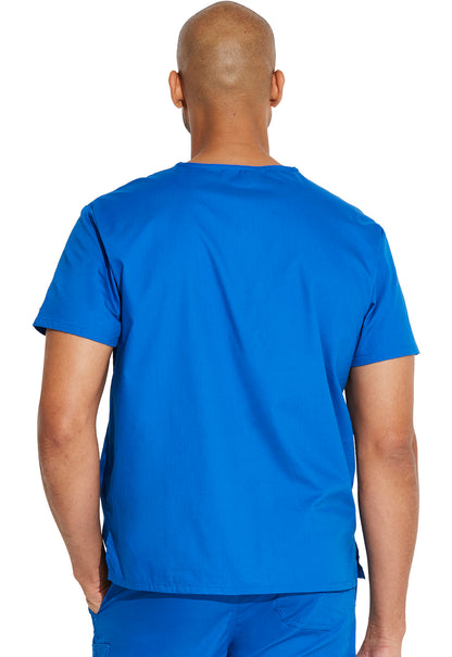 EDS Signature 83706 Unisex Tuckable V-Neck Top Royal Model Image Back | Dickies