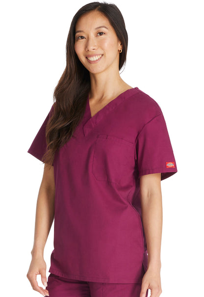 EDS Signature 83706 Unisex Unisex Tuckable V-Neck Scrub Top image 3
