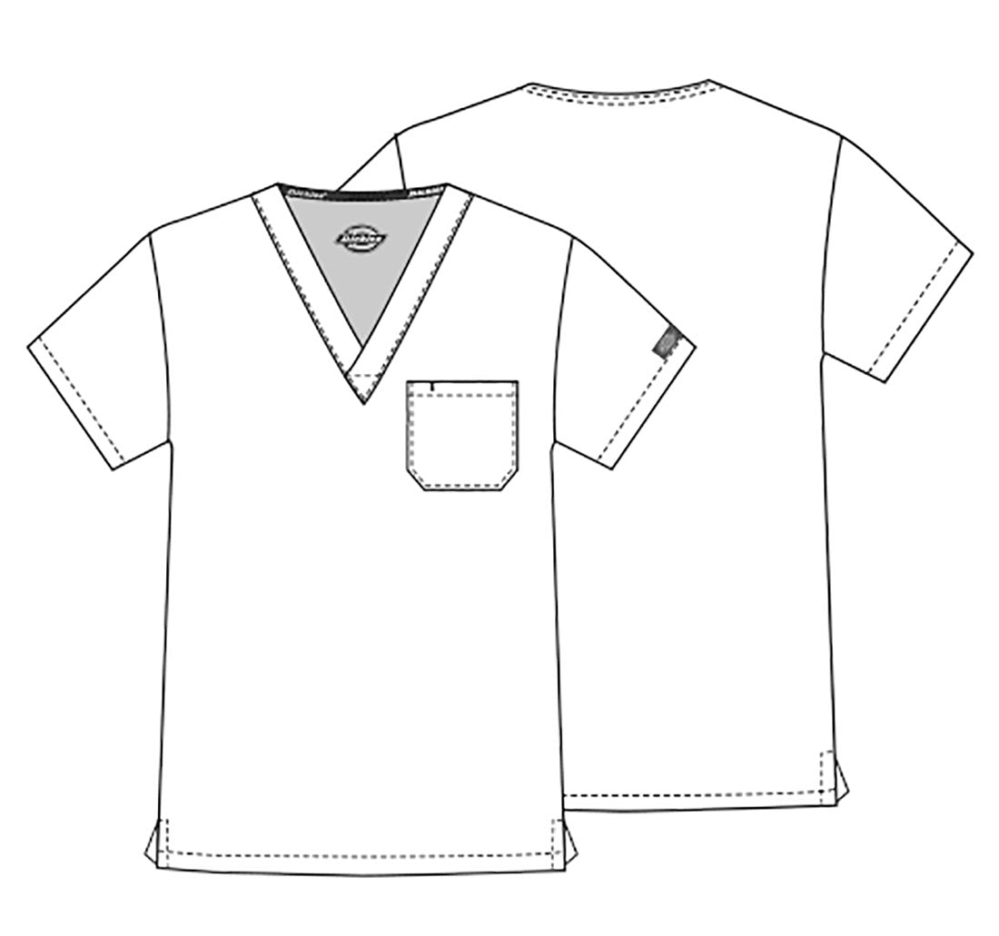 EDS Signature 83706 Unisex Unisex Tuckable V-Neck Scrub Top Pewter