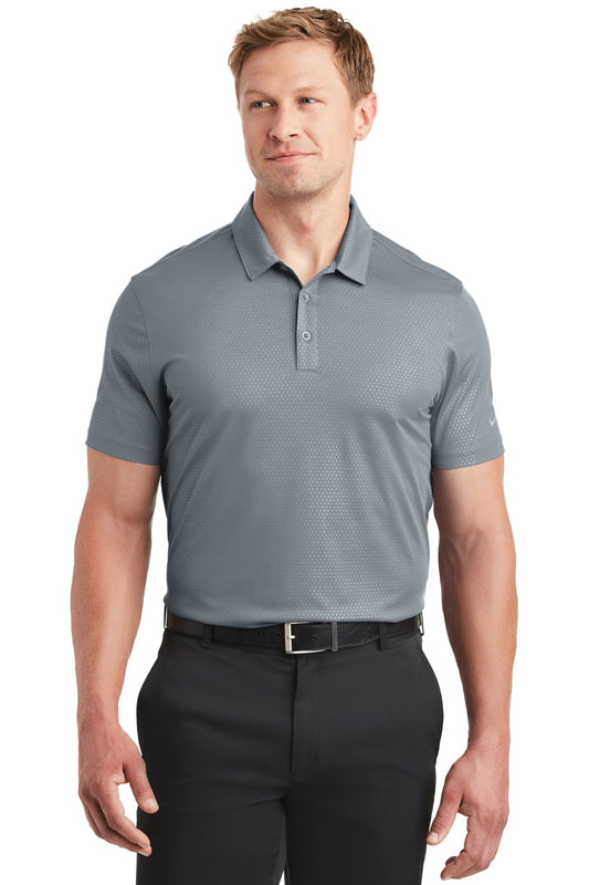 Nike Dri-FIT Embossed Tri-Blade Polo. 838964 Cool Grey